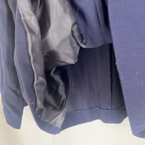 Ali Miles Petites Vintage Navy Blue Gold Button Captains Blazer Size 10 - Picture 6 of 10